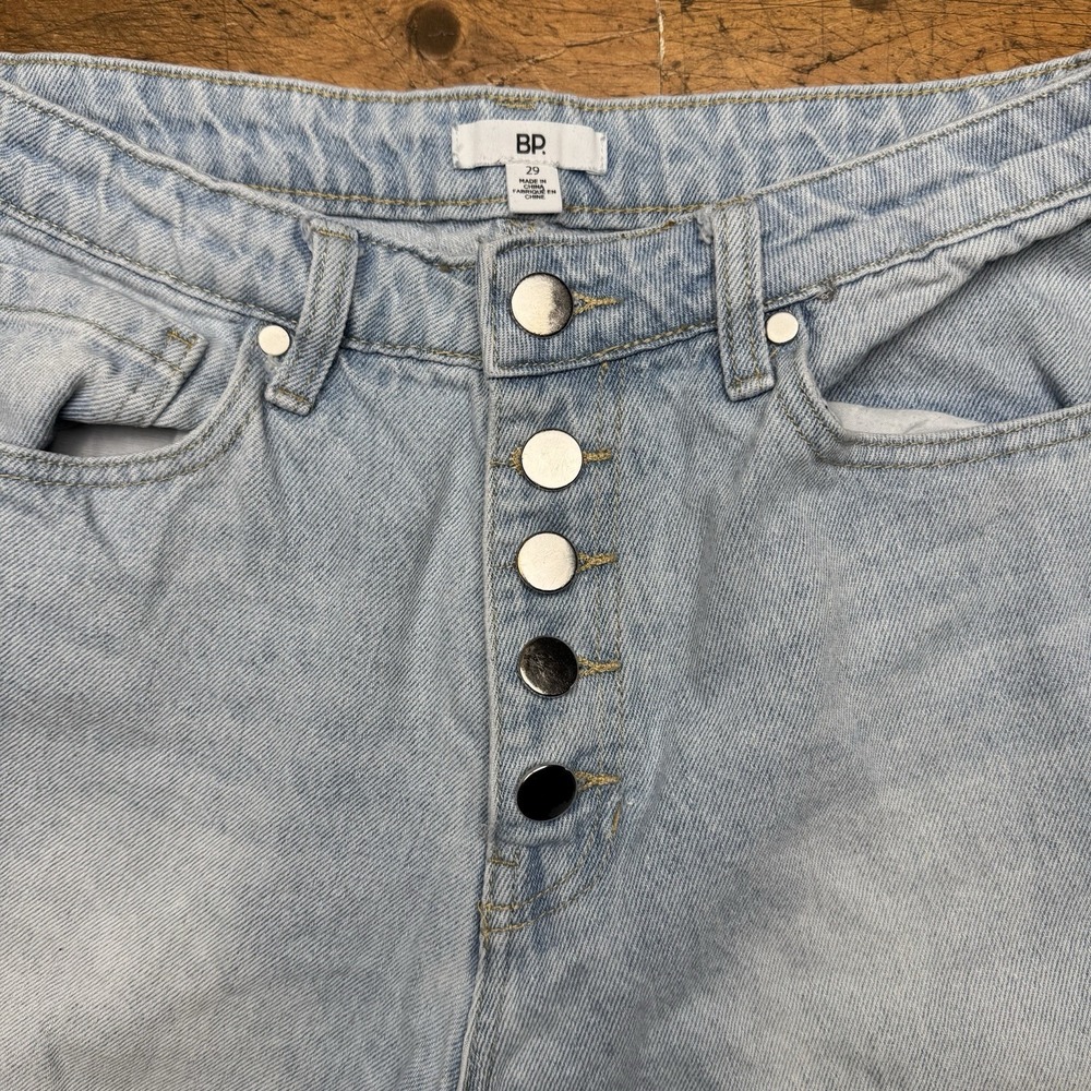 Bp Light Wash Jeans High Waist leg Button Utility Women's 29 - Picture 2 of 6
